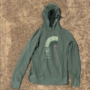 Green Northface hoodie